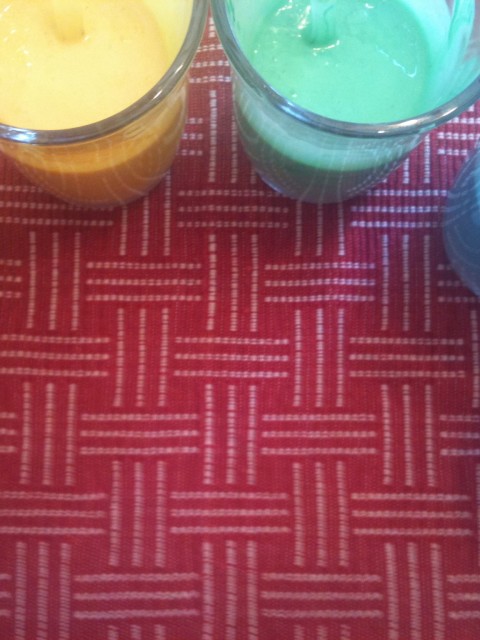colored cups