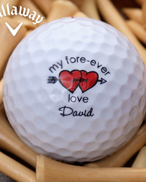 Personalized Loving Hearts Golf Ball Set