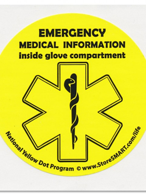 Yellow Dot Sticker
