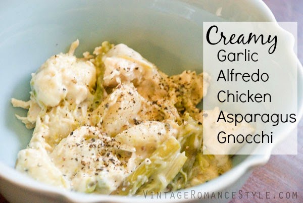 Creamy Garlic Alfredo Chicken Asparagus Gnocchi Recipe