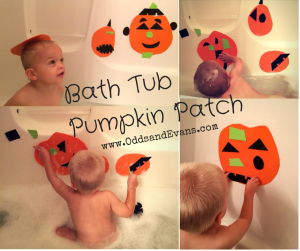 PumpkinDecoratingin-the-Bath-Tub