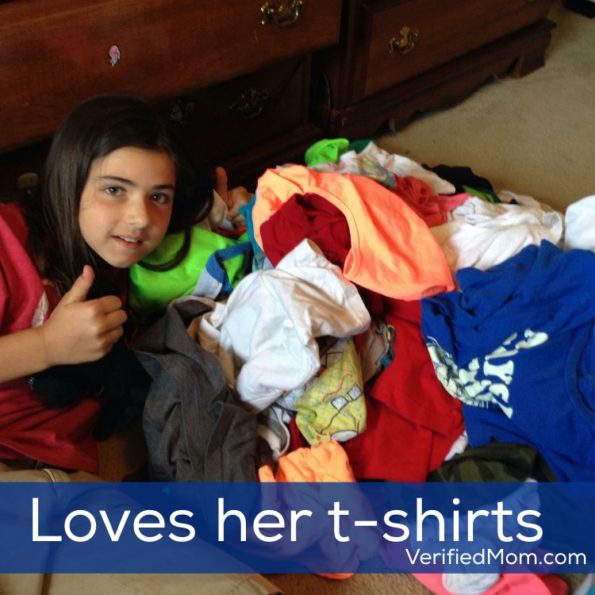 She loves her boy t-shirts