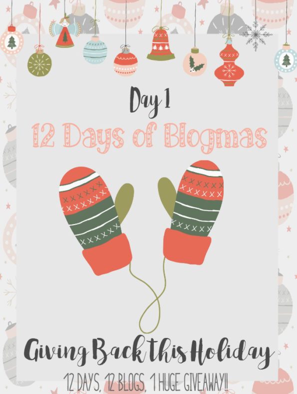 Day 1 - Merry Blogmas - Giving Back
